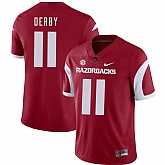 Arkansas Razorbacks 11 A.J. Derby Red College Football Jersey Dzhi,baseball caps,new era cap wholesale,wholesale hats